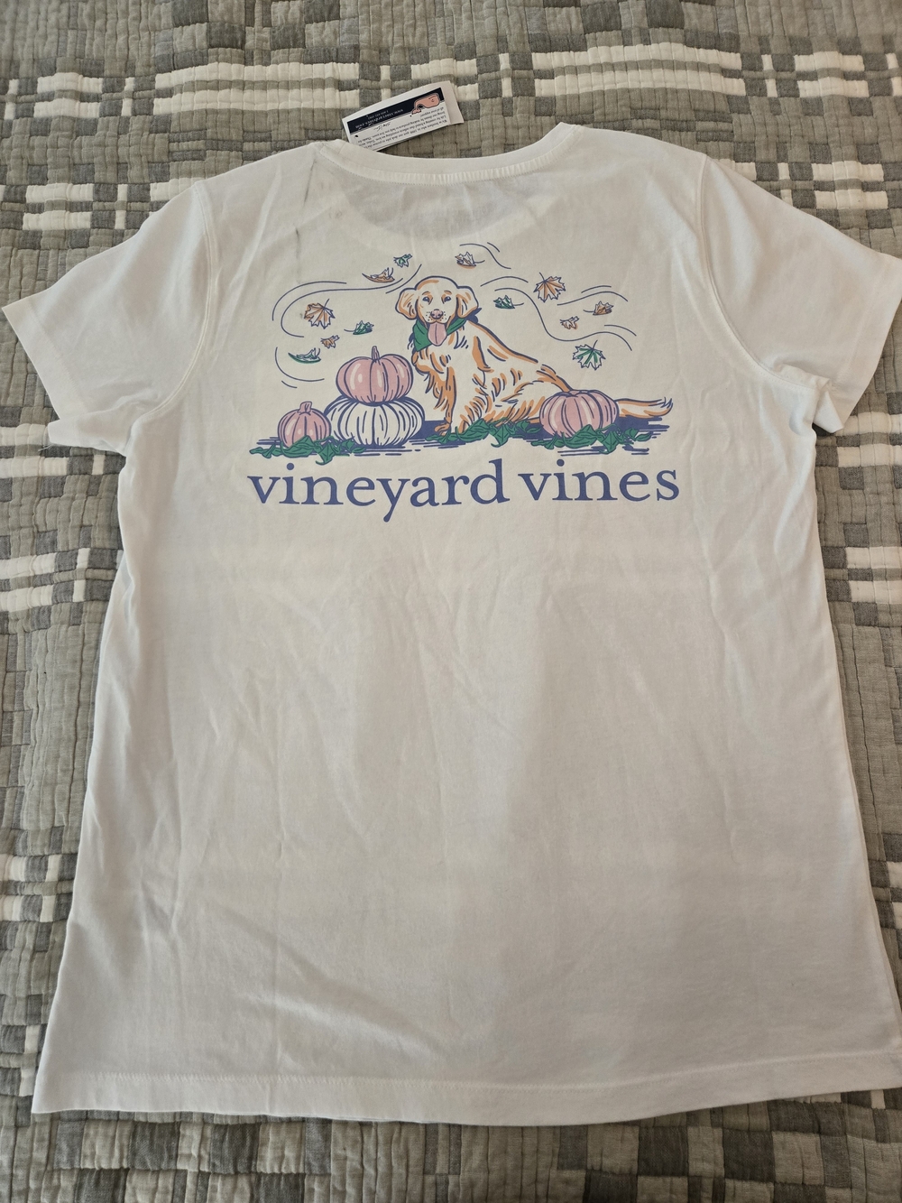 vineyard vines White Dog & Pumpkin Graphic Tee
